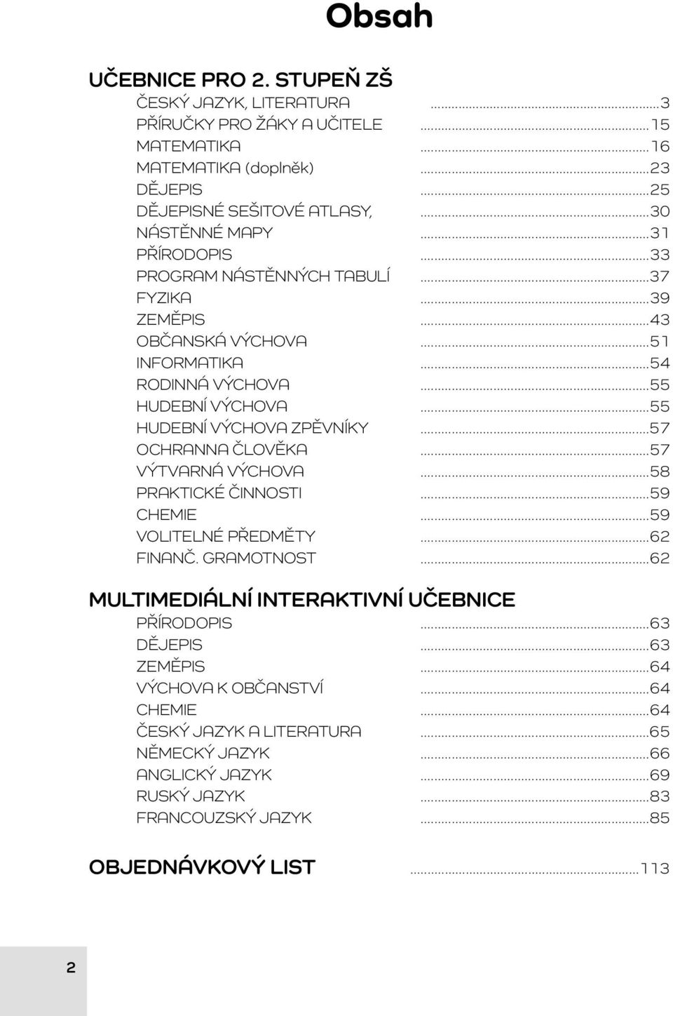 ..55 HUDEBNÍ VÝCHOVA ZPĚVNÍKY...57 OCHRANNA ČLOVĚKA...57 VÝTVARNÁ VÝCHOVA...58 PRAKTICKÉ ČINNOSTI...59 CHEMIE...59 VOLITELNÉ PŘEDMĚTY...62 FINANČ. GRAMOTNOST.