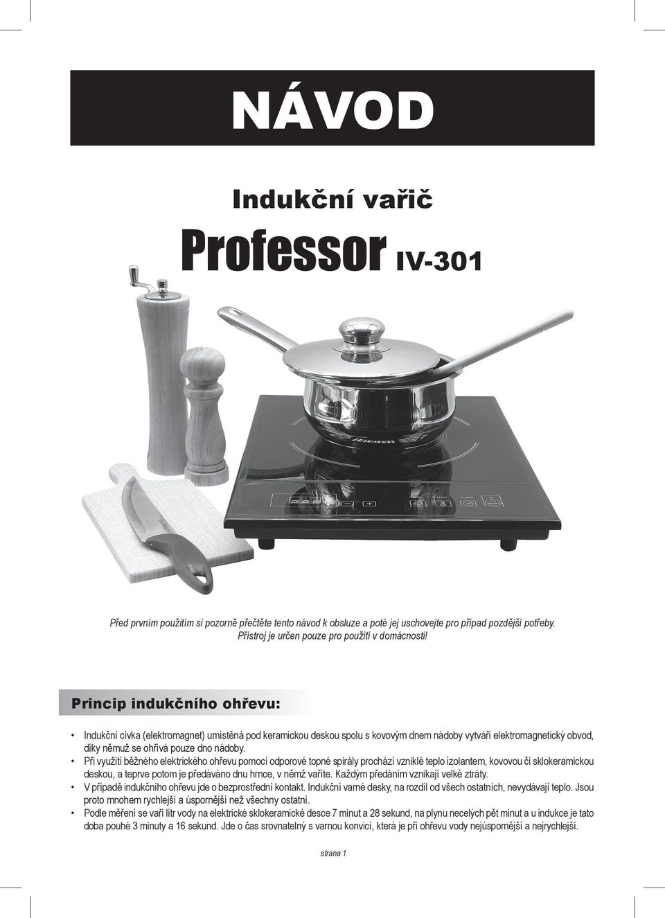NÁVOD. Indukční vařič Professor IV PDF Free Download