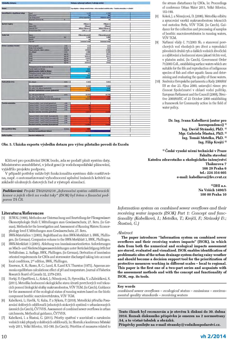Guidance for the collection and processing of samples of benthic macroinvertebrates in running waters, VÚV TGM. [9] Nařízení vlády č. 71/2003 Sb.