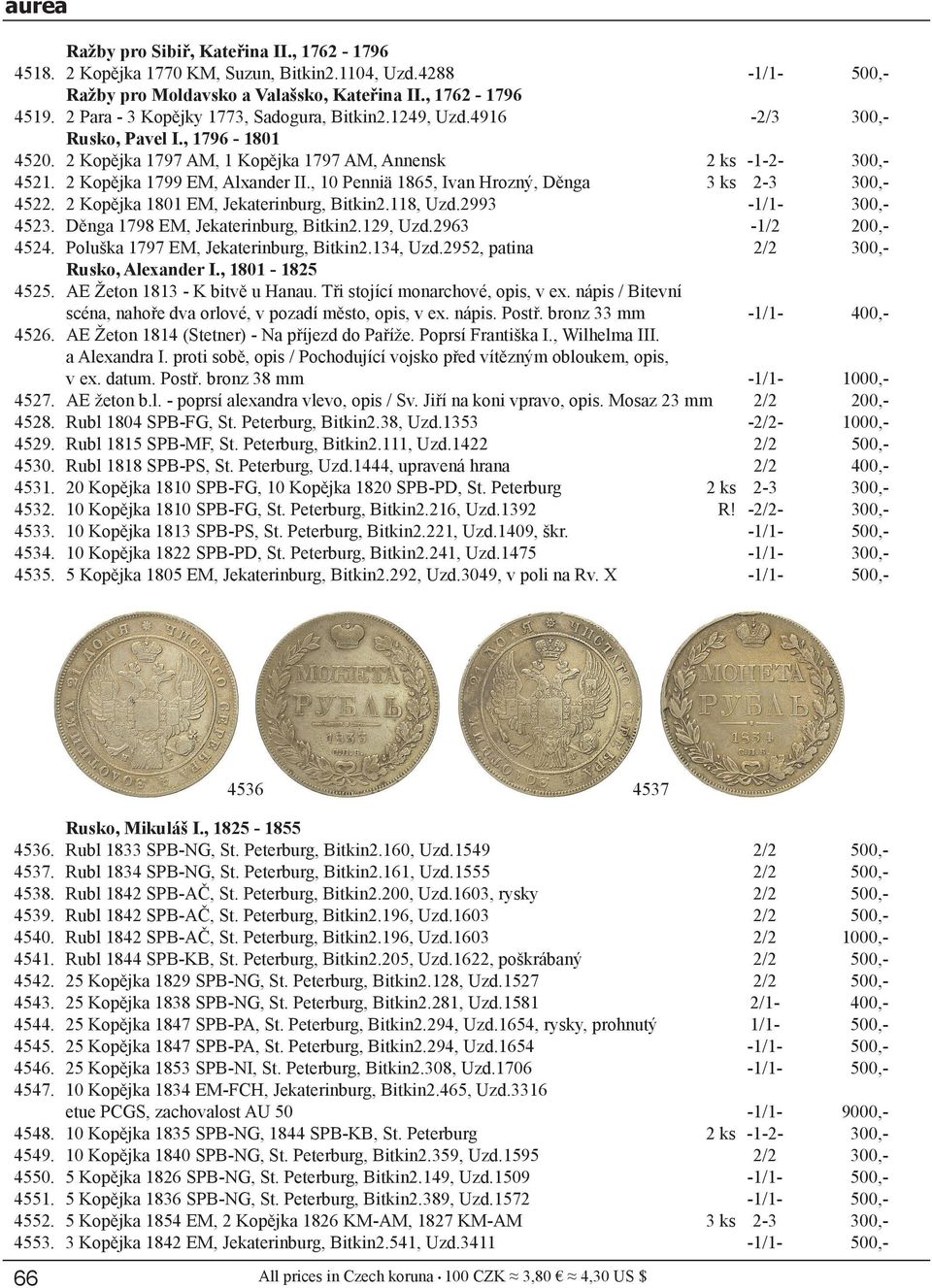 2 Kopějka 1799 EM, Alxander II., 10 Penniä 1865, Ivan Hrozný, Děnga 3 ks 2-3 300,- 4522. 2 Kopějka 1801 EM, Jekaterinburg, Bitkin2.118, Uzd.2993 300,- 4523. Děnga 1798 EM, Jekaterinburg, Bitkin2.