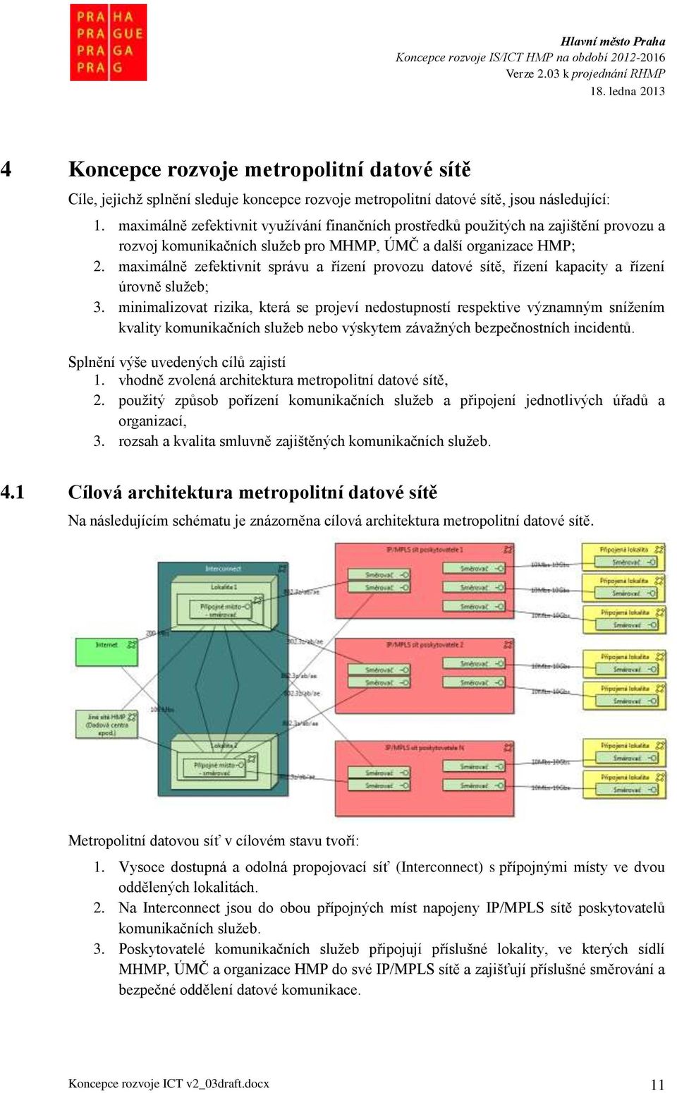 maximálně zefektivnit správu a řízení provozu datové sítě, řízení kapacity a řízení úrovně služeb; 3.