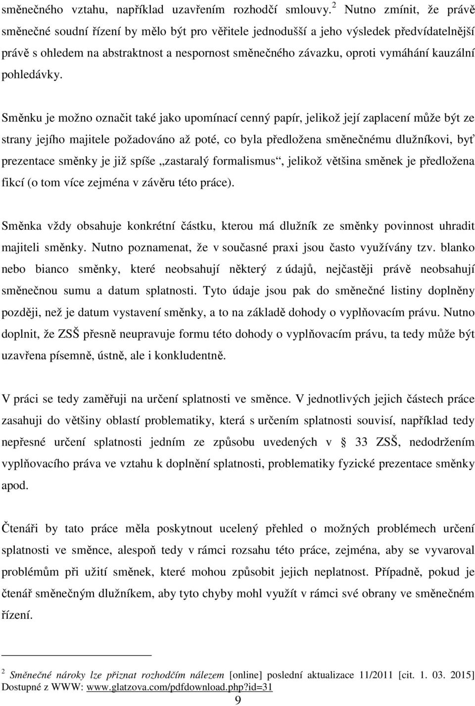 kauzální pohledávky.