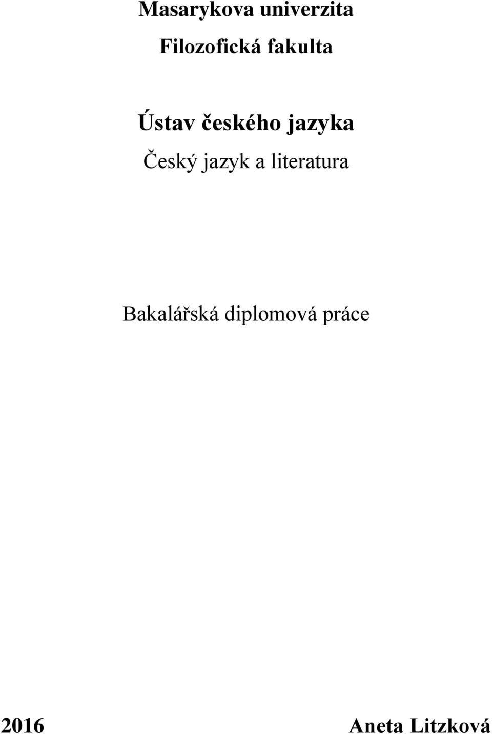 Český jazyk a literatura