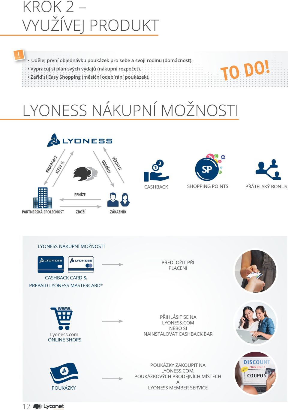 LYONESS NÁKUPNÍ MOŽNOSTI PROPAGACE SLEVY % VĚRNOST ODMĚNY CASHBACK SHOPPING POINTS PŘÁTELSKÝ BONUS PENÍZE PARTNERSKÁ OLEČNOST ZBOŽÍ ZÁKAZNÍK LYONESS NÁKUPNÍ