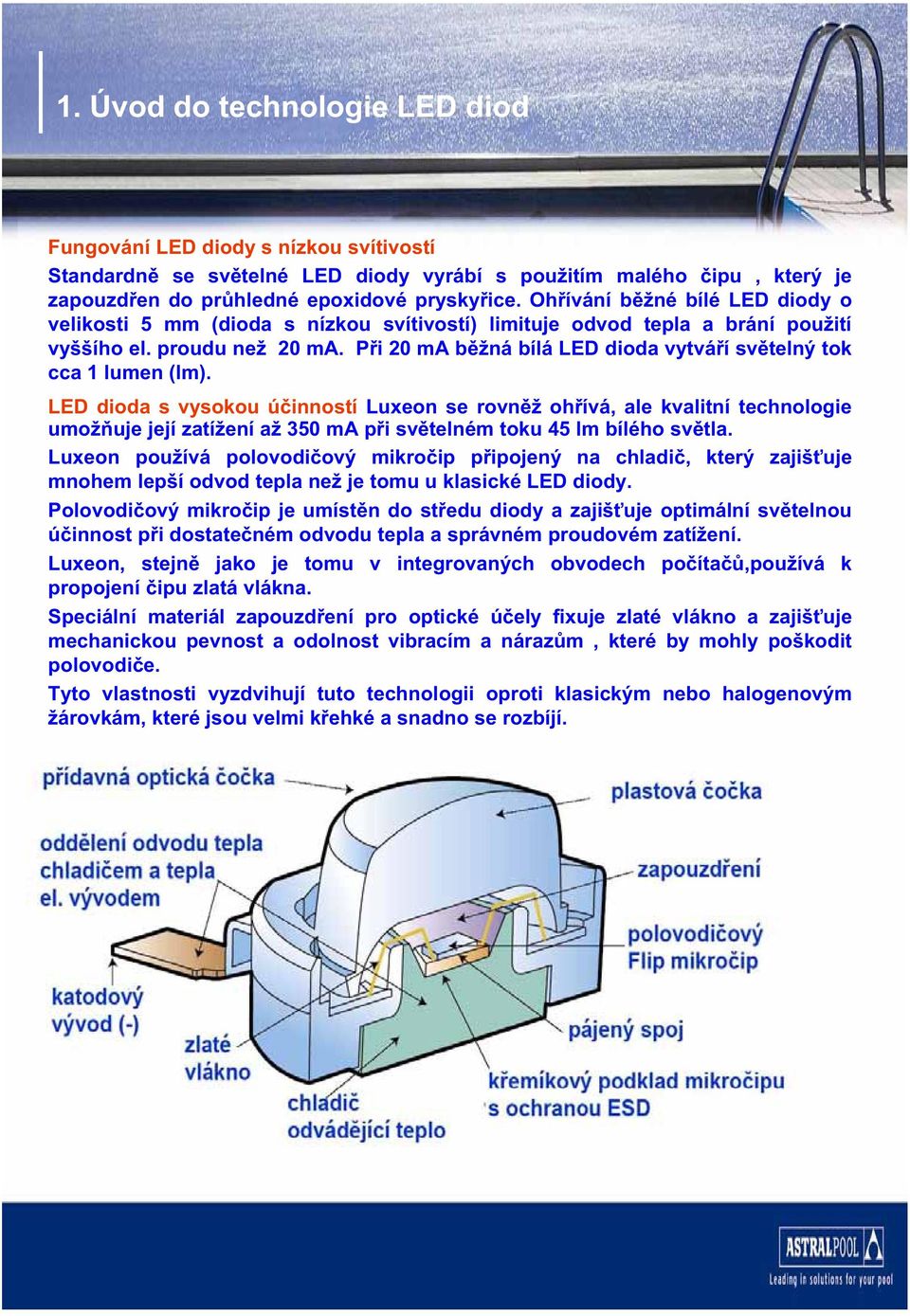 P i 20 ma b žná bílá LED dioda vytvá í sv telný tok cca 1 lumen (lm).