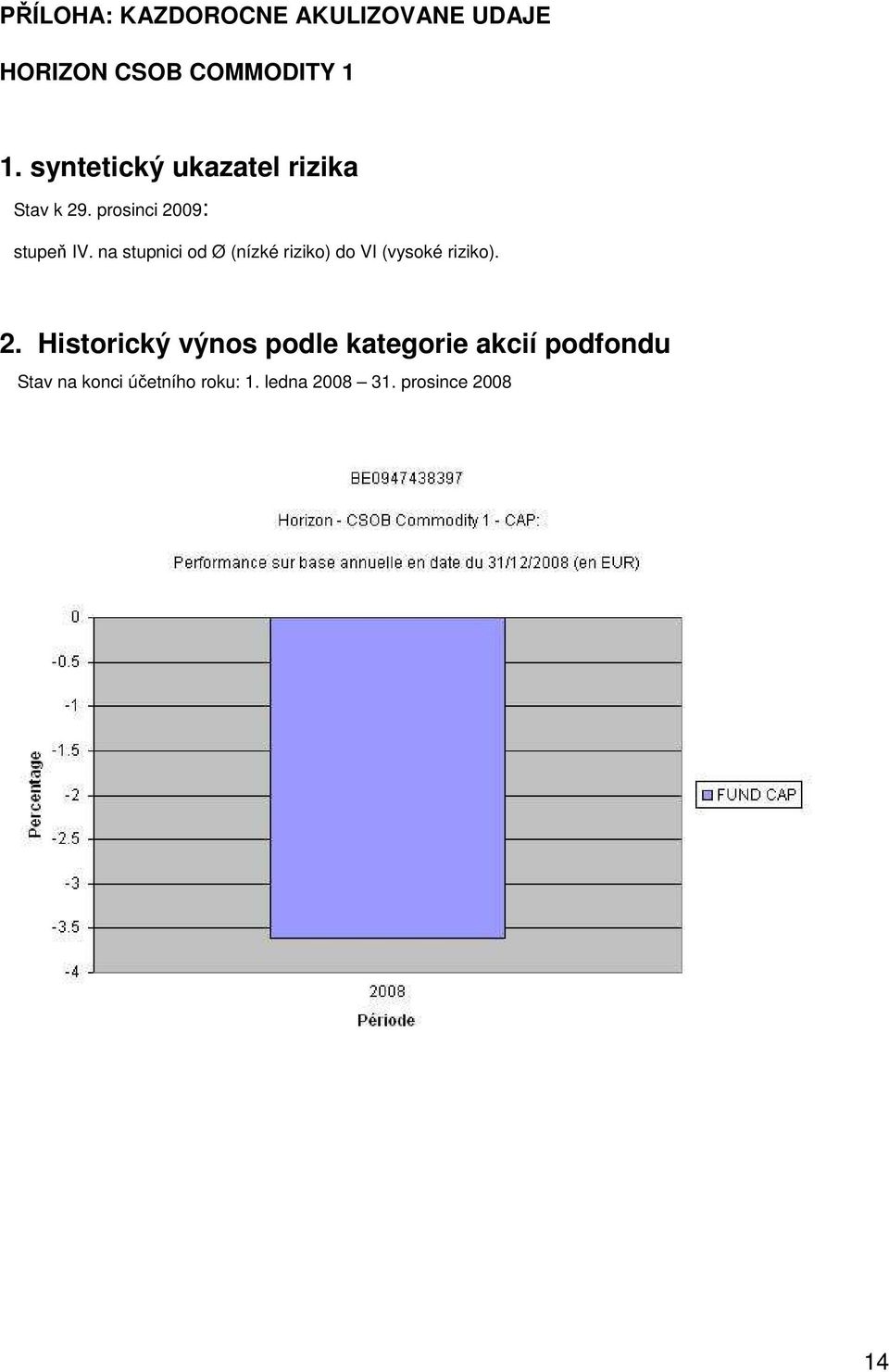 na stupnici od Ø (nízké riziko) do VI (vysoké riziko). 2.