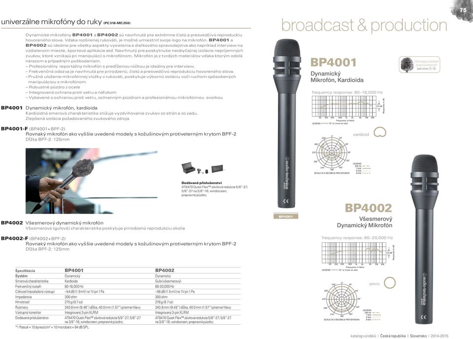 BP4001 a BP4002 sú ideálne pre všetky aspekty vysielania a diaľkového spravodajstva ako napríklad interview na vzdialenom mieste, športové aplikácie atď.
