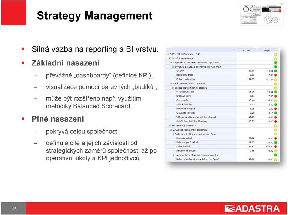 může být rozšířeno např. využitím metodiky Balanced Scorecard.