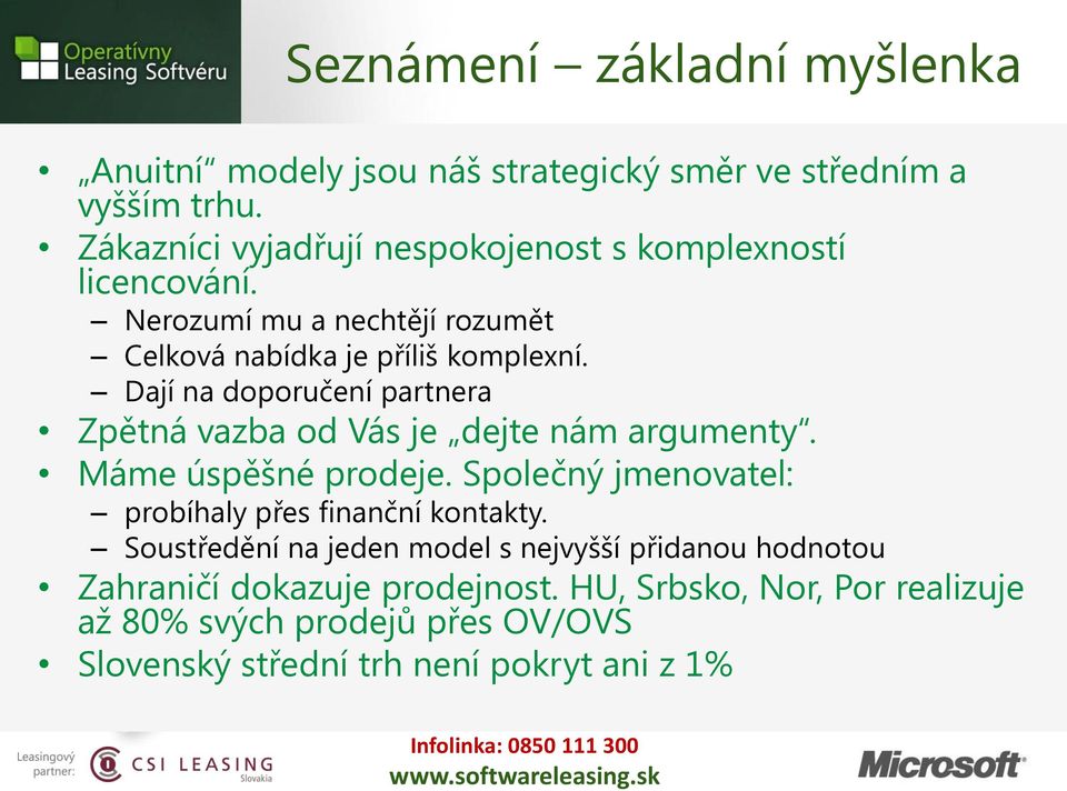 Dají na doporučení partnera Zpětná vazba od Vás je dejte nám argumenty. Máme úspěšné prodeje.