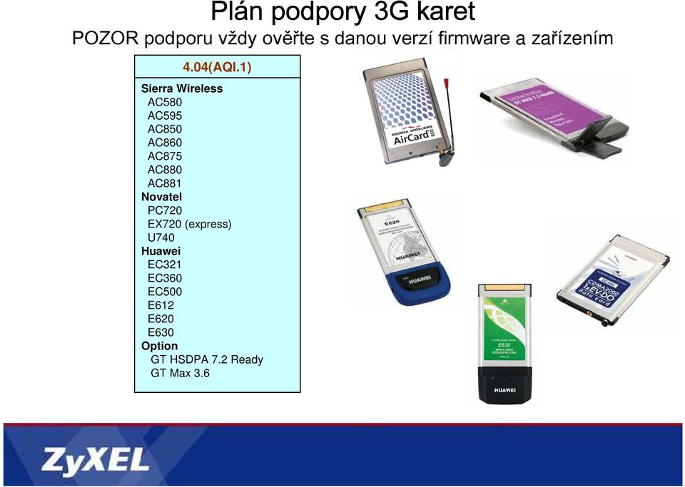 Novatel PC720 EX720 (epress) U740 Huawei EC321 EC360 EC500 E612