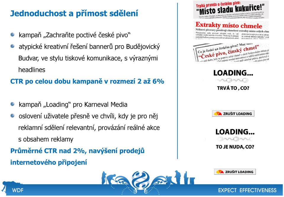 až 6% kampaň Loading pro Karneval Media oslovení uživatele přesně ve chvíli, kdy je pro něj reklamní sdělení