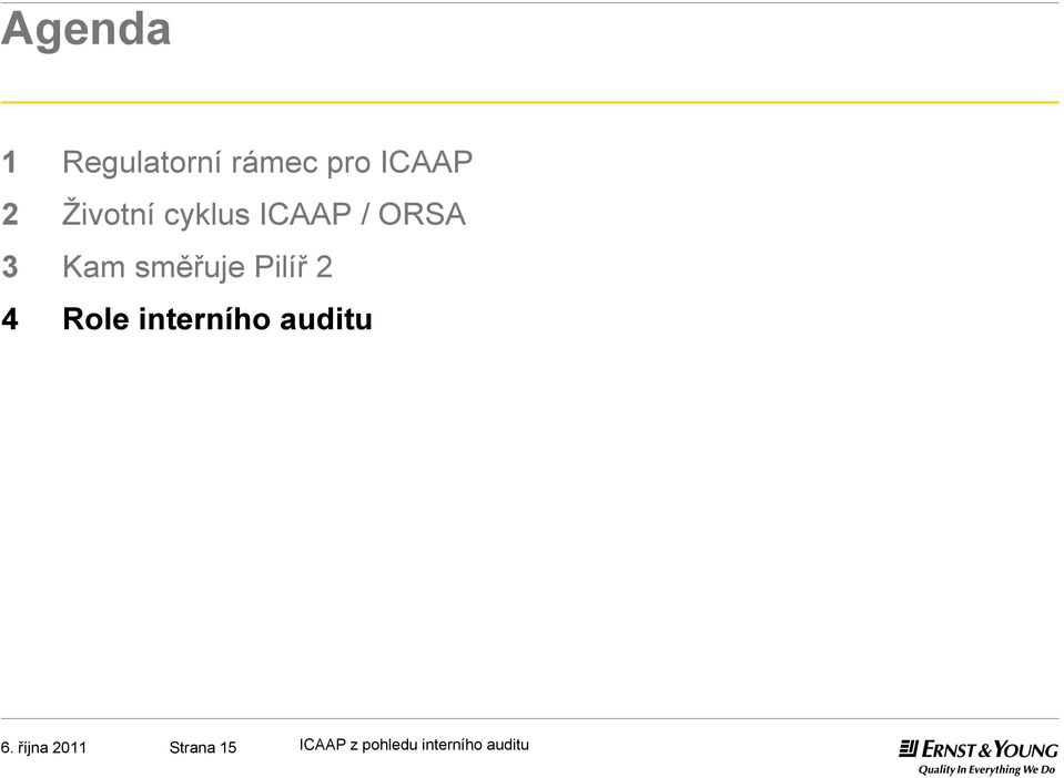 Pilíř 2 4 Role interního auditu 6.