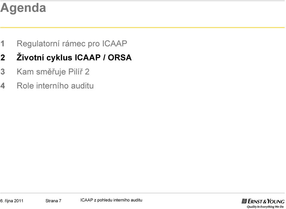 Pilíř 2 4 Role interního auditu 6.