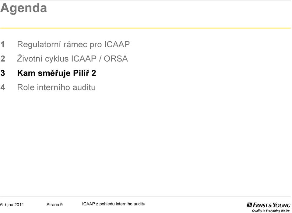 Pilíř 2 4 Role interního auditu 6.