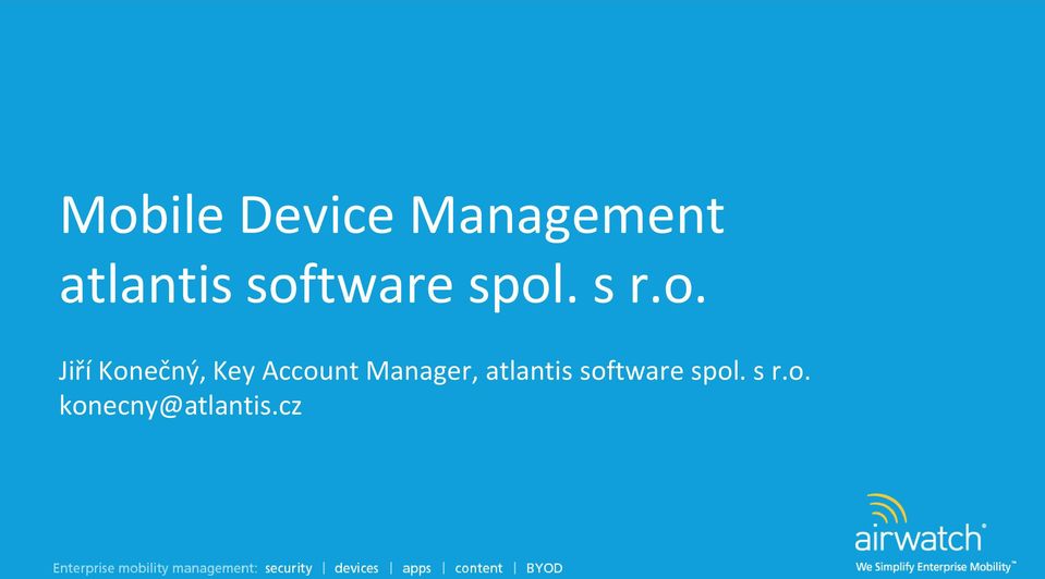 Key Account Manager, atlantis