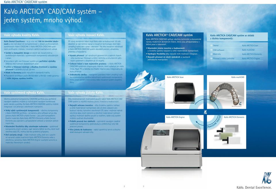 S KaVo ARCTICA CAD/CAM systémem profitujete z tohoto i mnohých dalších kvalitativních výhod.