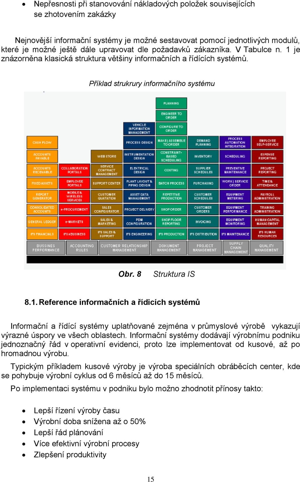 Informační systémy dodávají výrobnímu podniku jednoznačný řád v operativní evidenci, proto lze implementovat od kusové, až po hromadnou výrobu.