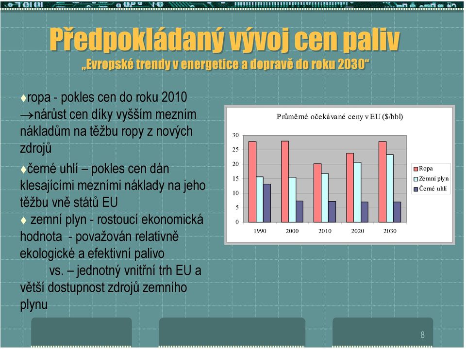 černé uhlí pokles cen dán klesajícími mezními náklady na jeho těžbu vně států EU!