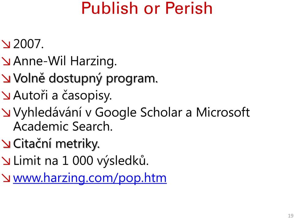 Vyhledávání v Google Scholar a Microsoft Academic