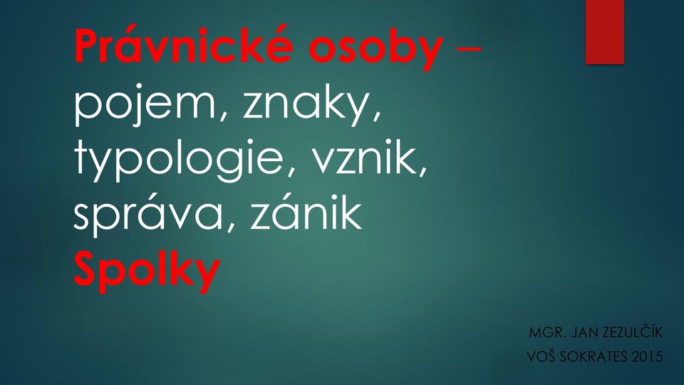 správa, zánik Spolky MGR.