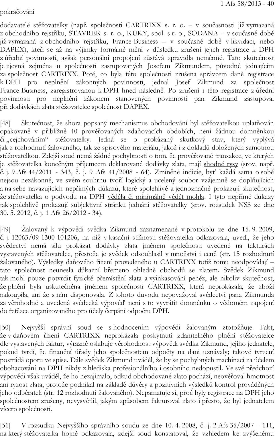 chodního rejstříku, STAVREK s. r. o.