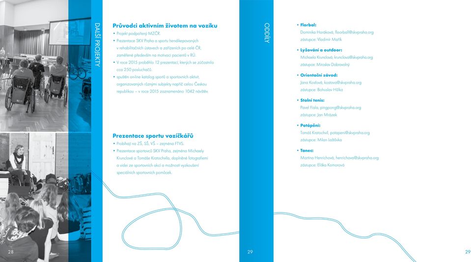 V roce 2015 proběhlo 12 prezentací, kterých se zúčastnilo cca 250 posluchačů.