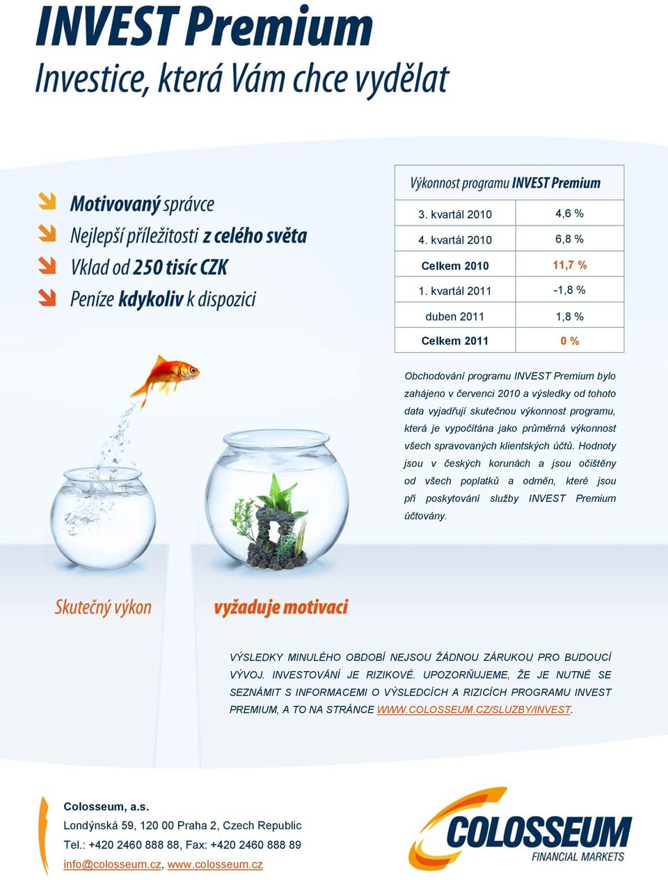 vypočítána jako průměrná výkonnost všech spravovaných klientských účtů.