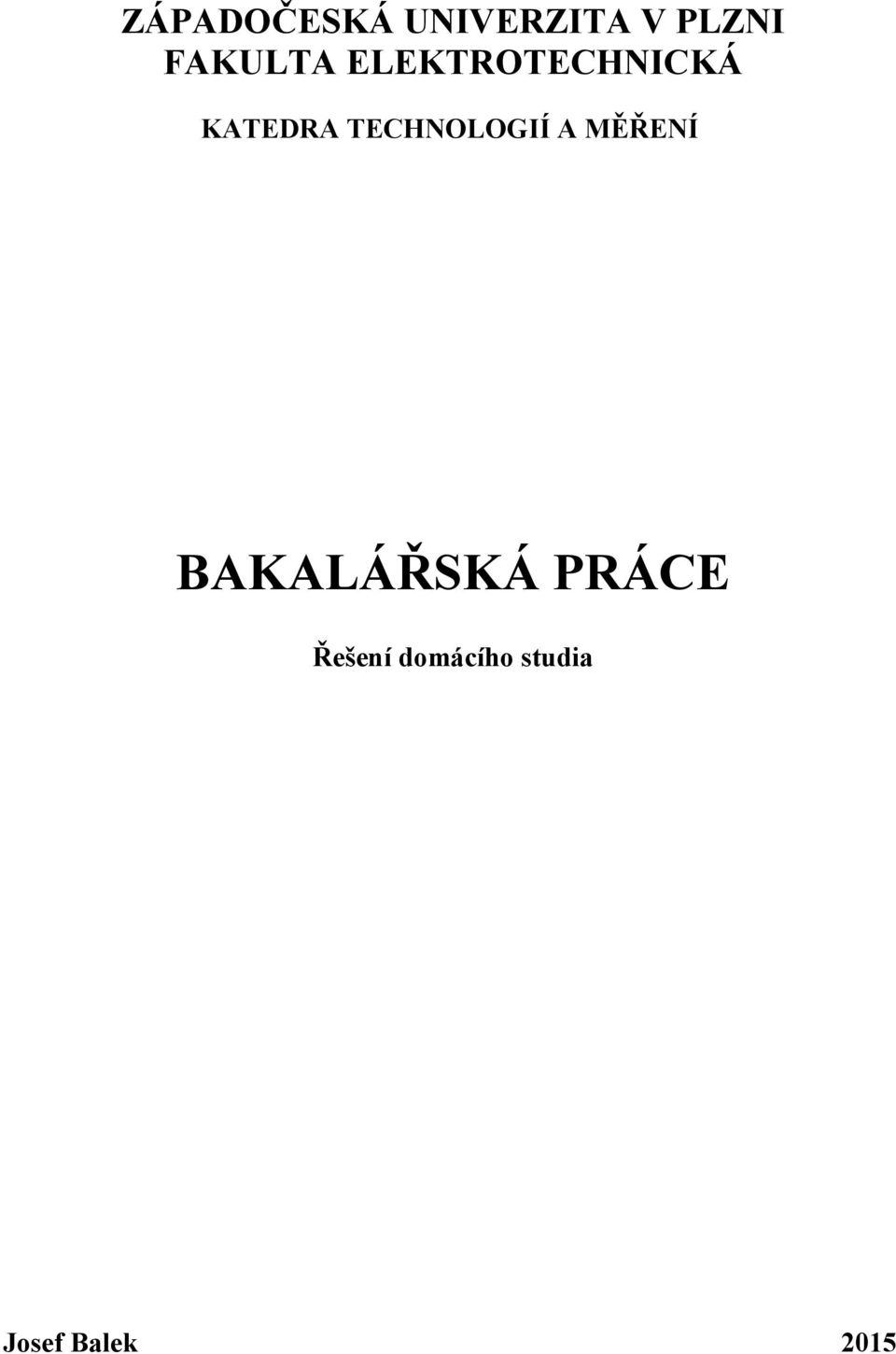 ELEKTROTECHNICKÁ KATEDRA