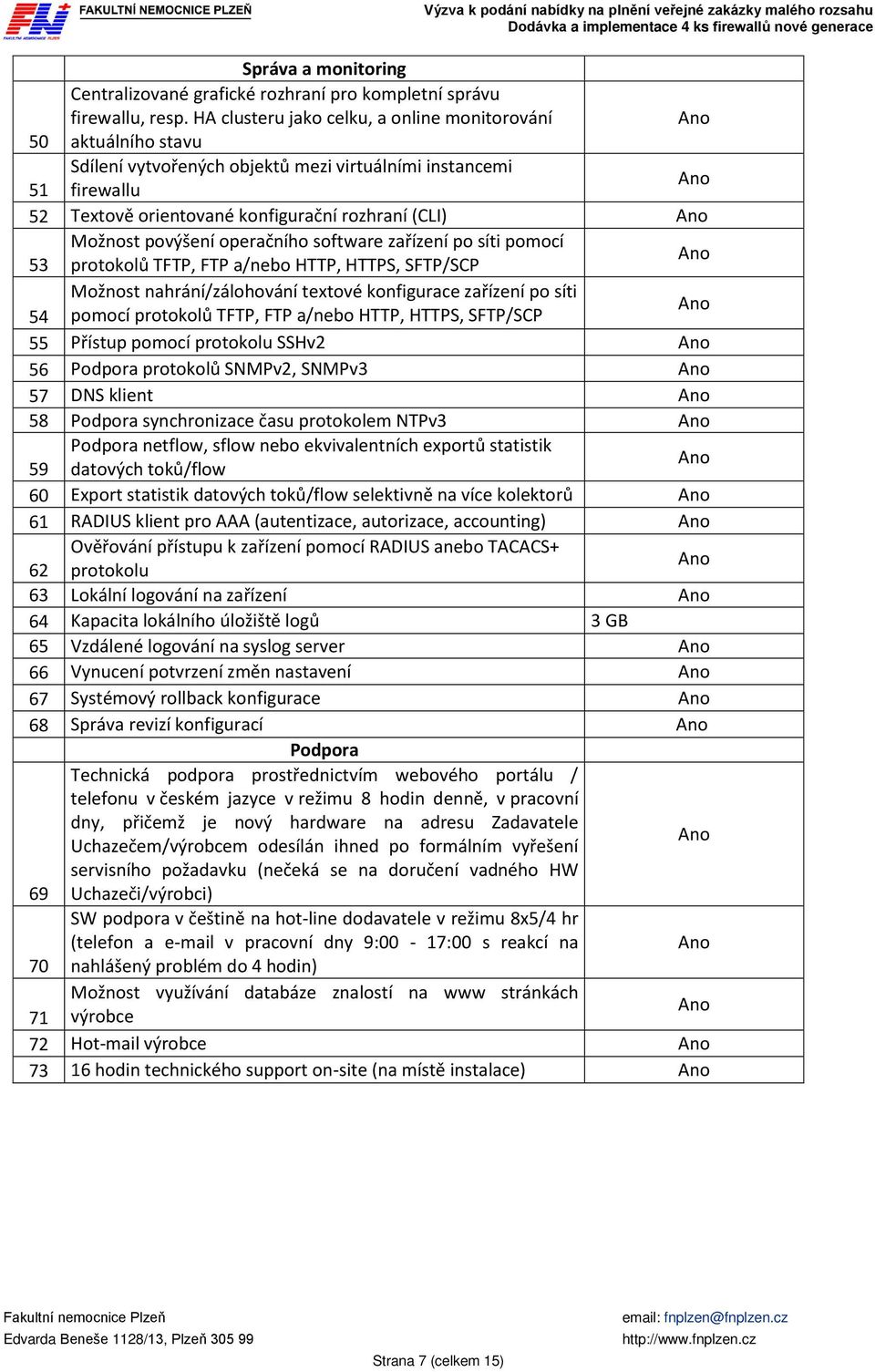 povýšení operačního software zařízení po síti pomocí 53 protokolů TFTP, FTP a/nebo HTTP, HTTPS, SFTP/SCP Možnost nahrání/zálohování textové konfigurace zařízení po síti 54 pomocí protokolů TFTP, FTP