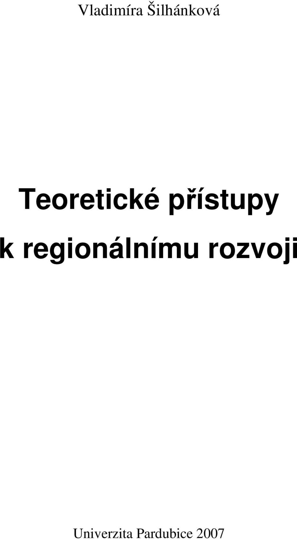 regionálnímu rozvoji