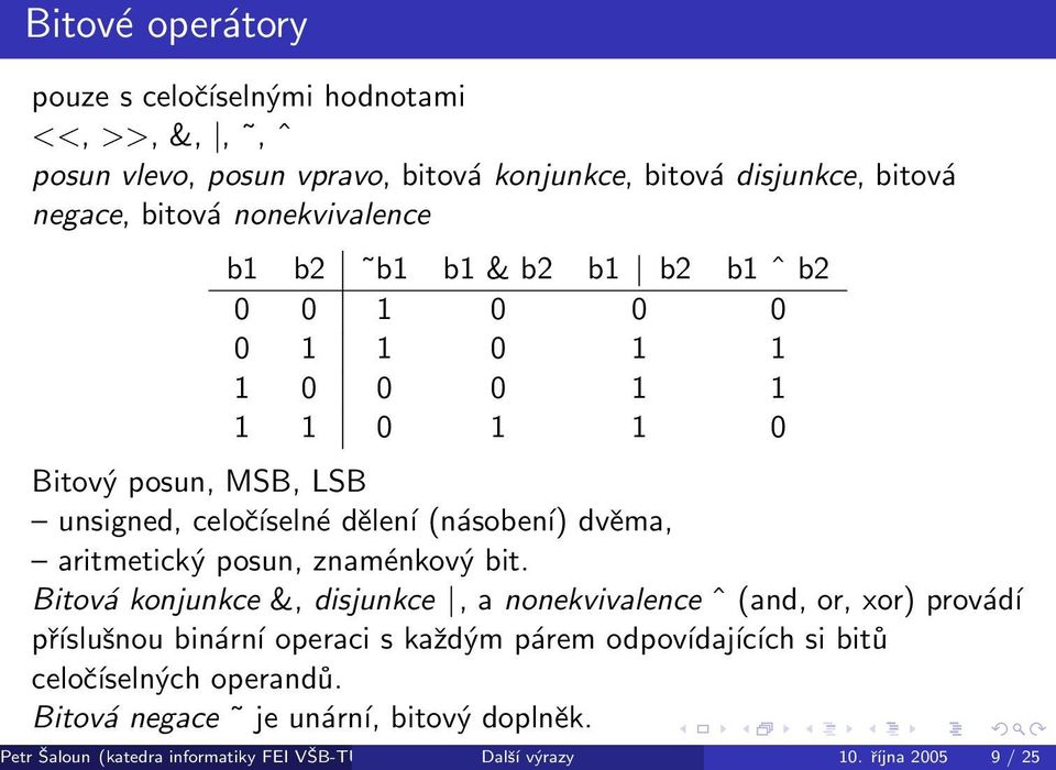 (nsoben) dvma, V aritmetick posun, znamnkov bit.