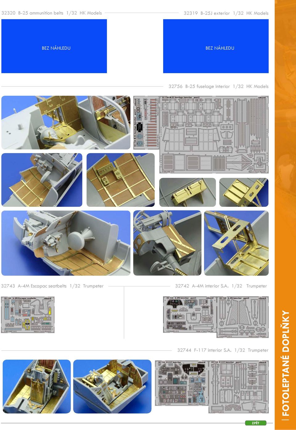 1/32 HK Models 32743 A-4M Escapac seatbelts 32742 A-4M