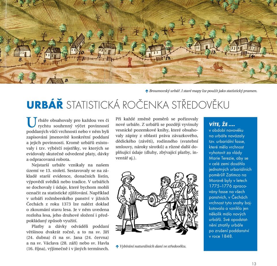 Sestavovaly se na základě starší evidence, donačních listin, výpovědí svědků nebo tradice. V urbářích se dochovaly i údaje, které bychom mohli označit za statistické zjišťování.
