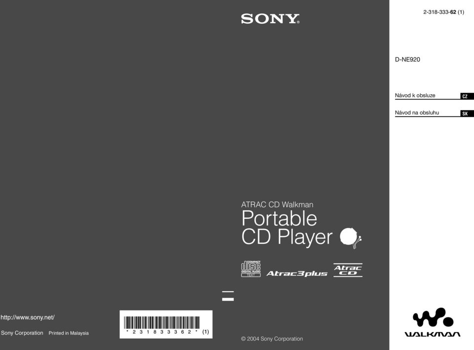 Walkman Portable CD Player Sony