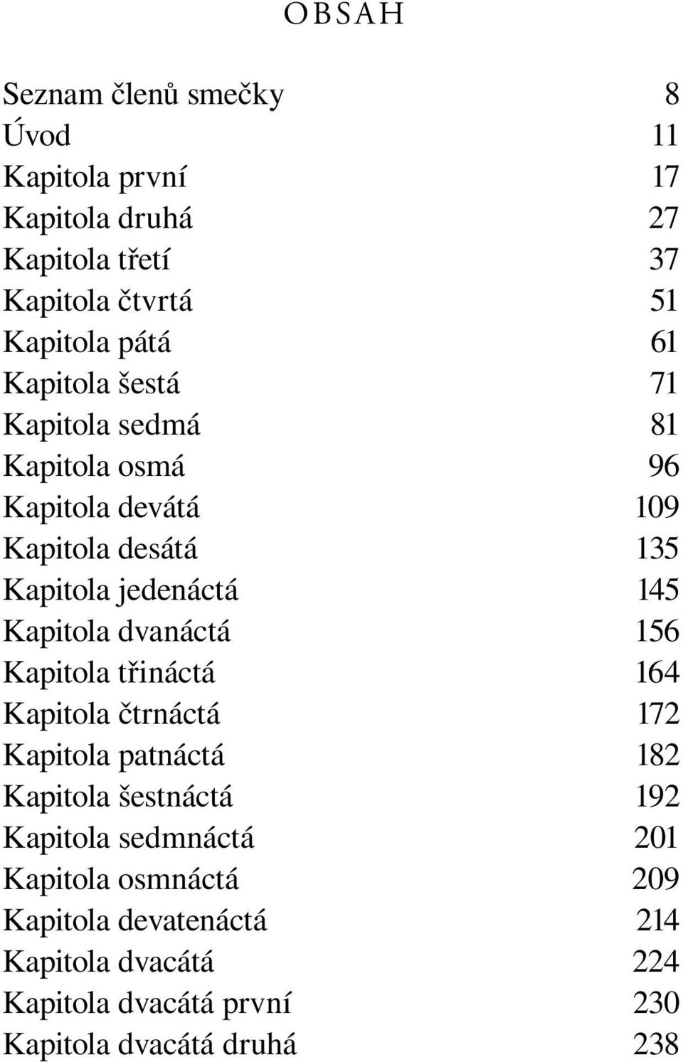 Kapitola dvanáctá 156 Kapitola třináctá 164 Kapitola čtrnáctá 172 Kapitola patnáctá 182 Kapitola šestnáctá 192 Kapitola