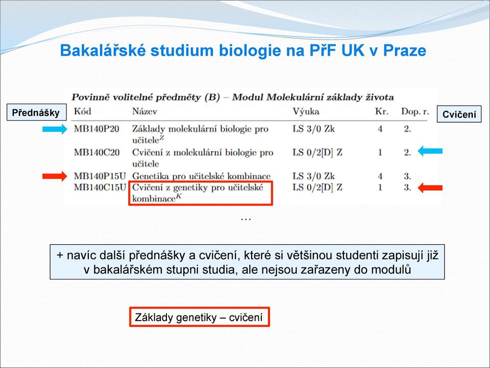 většinou studenti zapisují již v bakalářském stupni