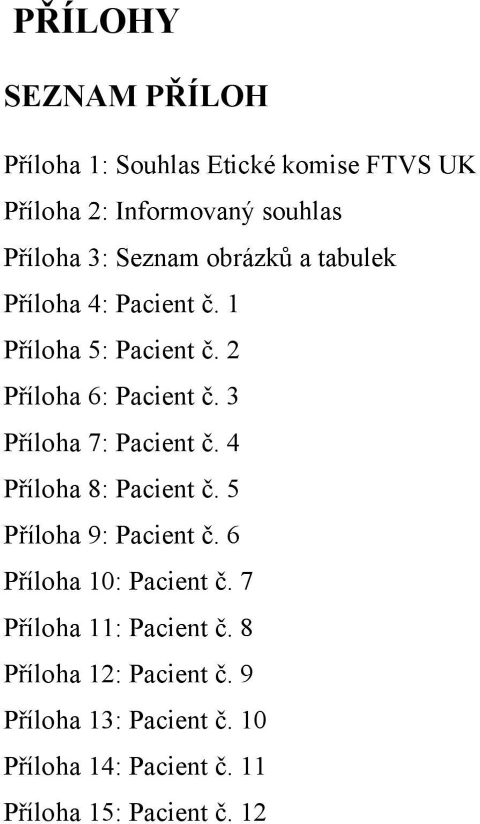 3 Příloha 7: Pacient č. 4 Příloha 8: Pacient č. 5 Příloha 9: Pacient č. 6 Příloha 10: Pacient č.