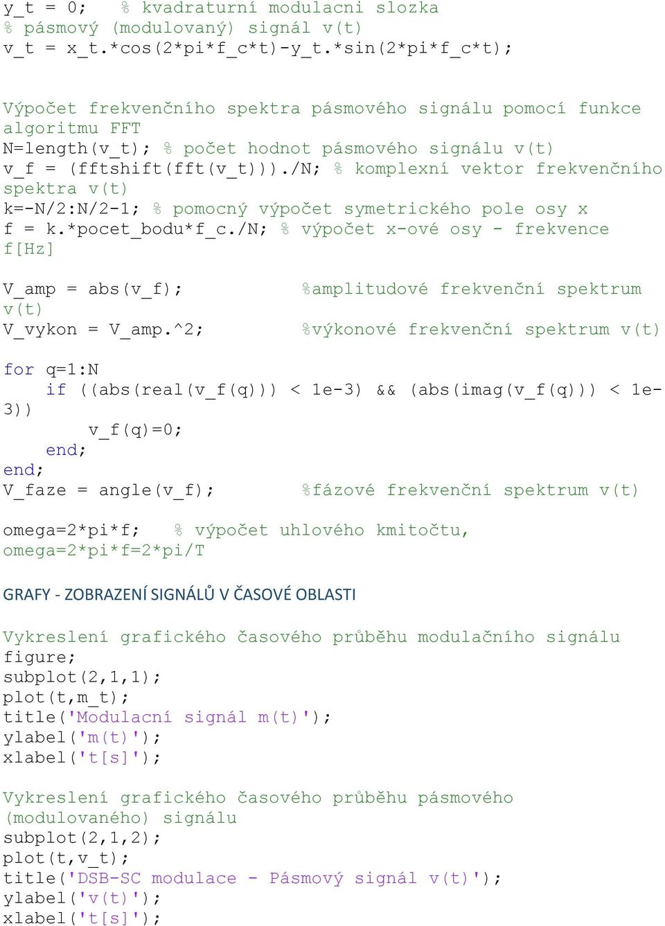 /n; % komplexní vektor frekvenčního spektra v(t) k=-n/2:n/2-1; % pomocný výpočet symetrického pole osy x f = k.*pocet_bodu*f_c.