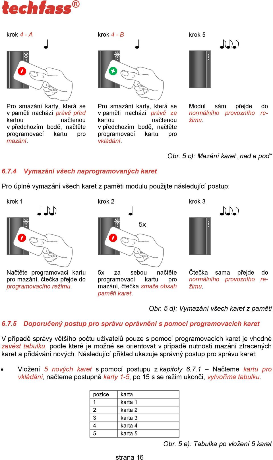 5 c): Mazání karet nad a pod 6.7.