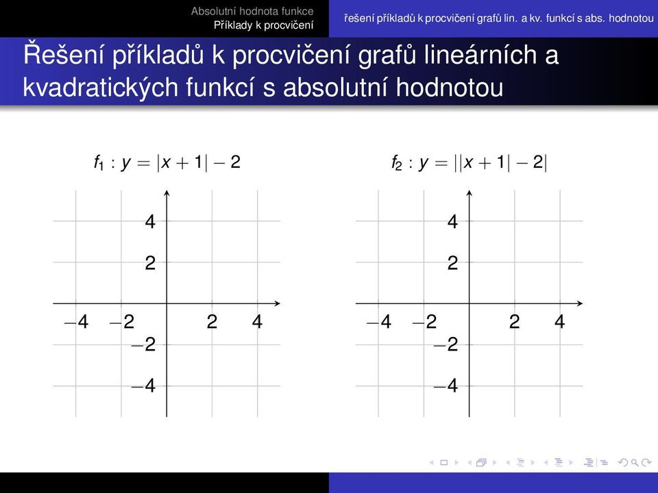 hodnotou Řešení příkladů k procvičení grafů