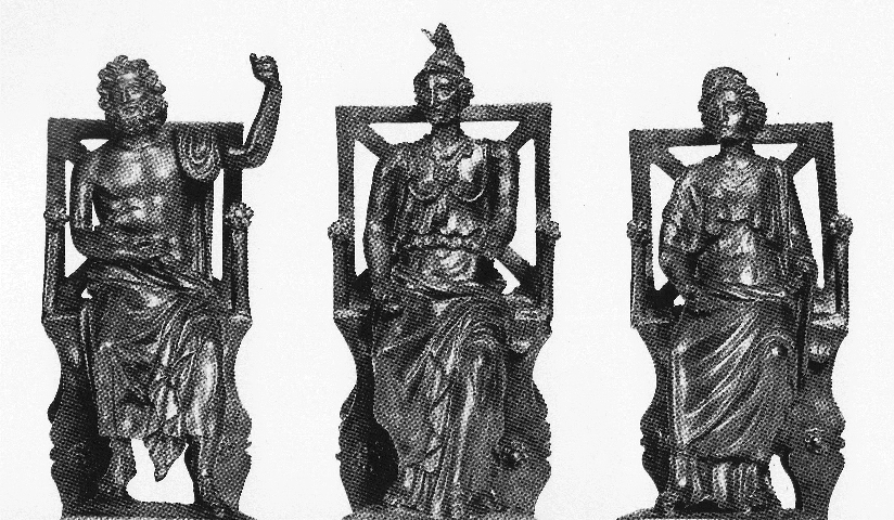 Obr. 10 Na tomto karneolu je vyryt profil bakchantky, mytologické postavy z Dionýsovy družiny.