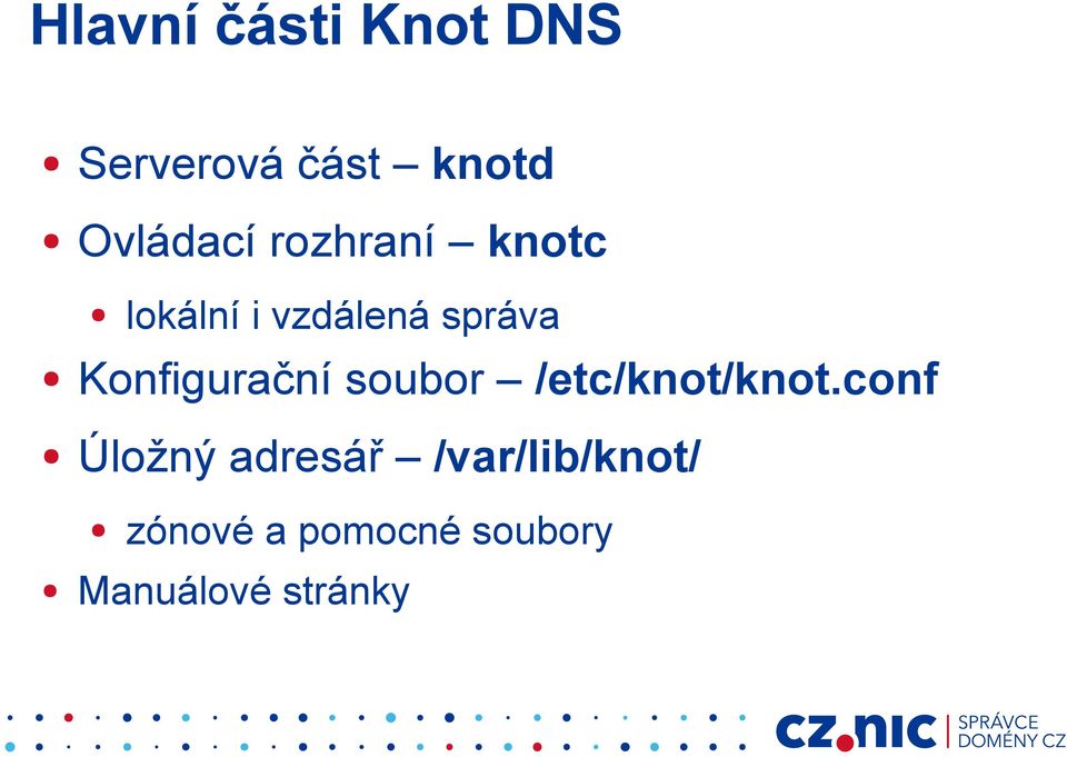 Konfigurační soubor /etc/knot/knot.