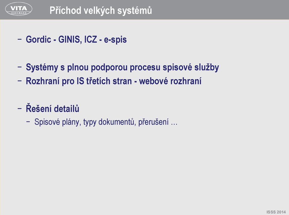 služby Rozhraní pro IS třetích stran - webové