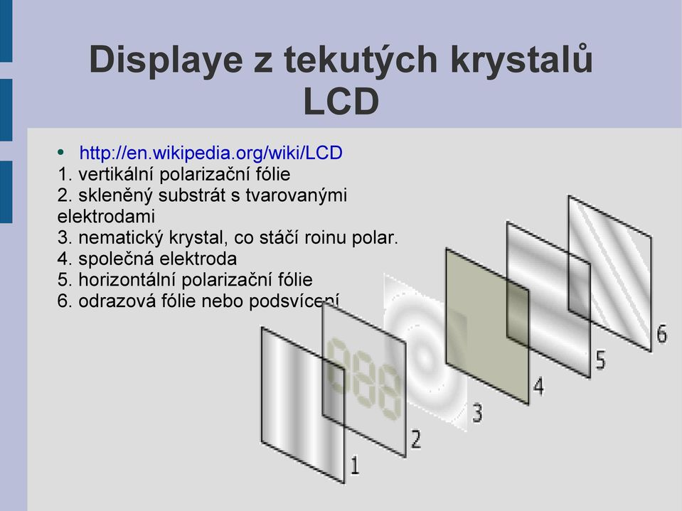 skleněný substrát s tvarovanými elektrodami 3.