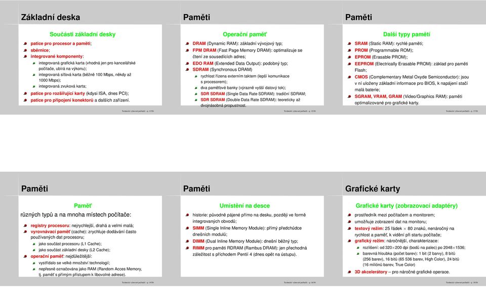 Technické vybavení počítačů p.