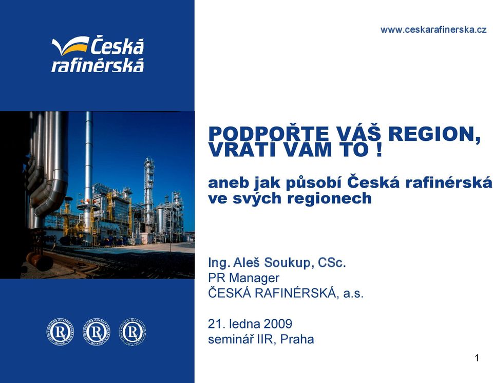 regionech Ing. Aleš Soukup, CSc.