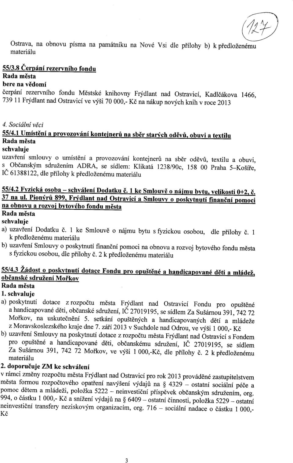 roce 2013 4. Socialni veci 55/4.