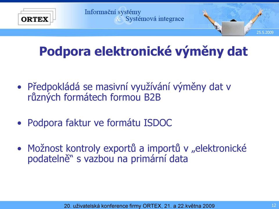 Možnost kontroly exportů a importů v elektronické podatelně s vazbou na