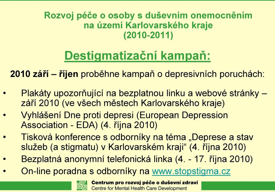 Dne proti depresi (European Depression Association - EDA) (4.