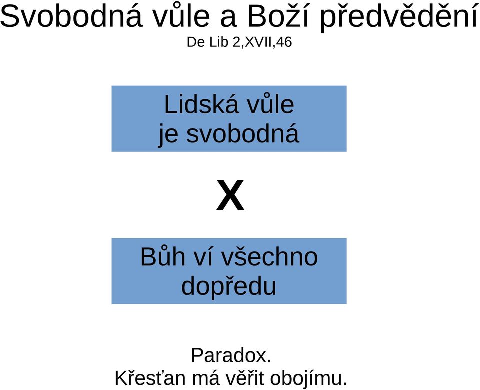 svobodná X Bůh ví všechno